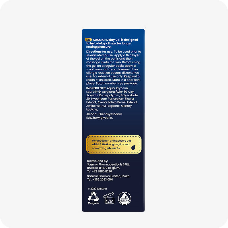 Sasmar Delay Gel For Men 30 ml